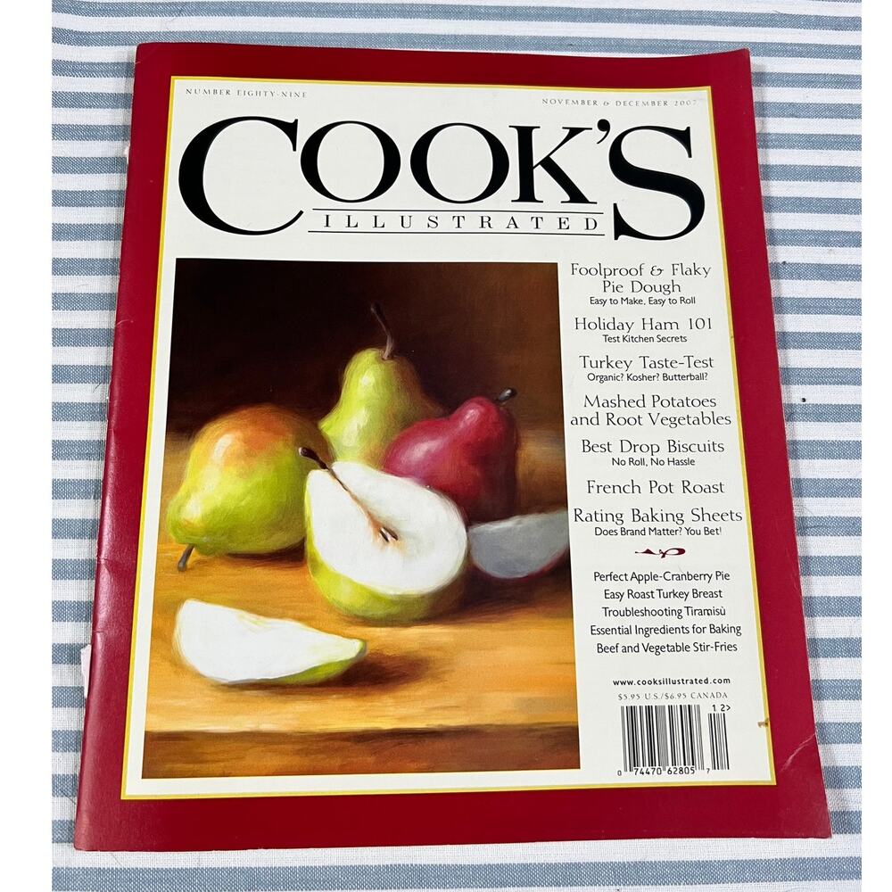 Cook's Illustrated Magazine Nov Dec 2007 Christopher Kimball Recipes